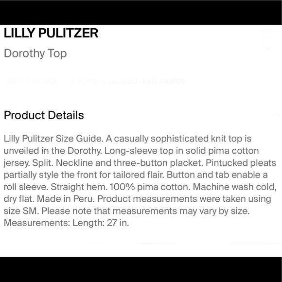 Lilly Pulitzer cotton navy Dorothy top - Picture 10 of 10